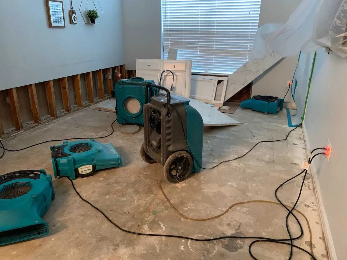Dehumidifier in flood-cut room for Water Extraction & Removal in Dobbs Ferry